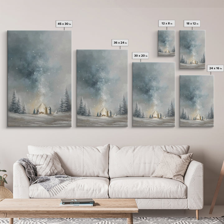 Guiding Star Arrival – Framed Canvas Print – Christian Wall Art – Jesus Painting – Christian Christmas Art – Christian Art Canvas – Christi