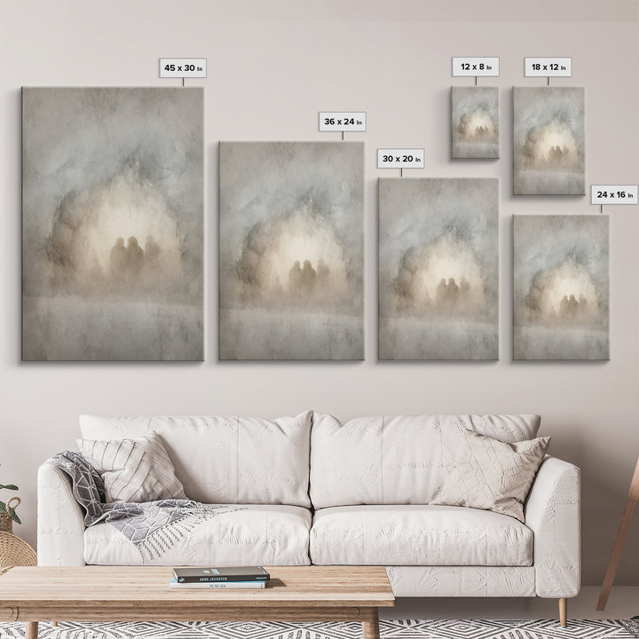 Divine Winter Journey – Framed Canvas Print – Christian Art – Christian Art Canvas – Christian Wall Art – Jesus Painting – Christian Christ