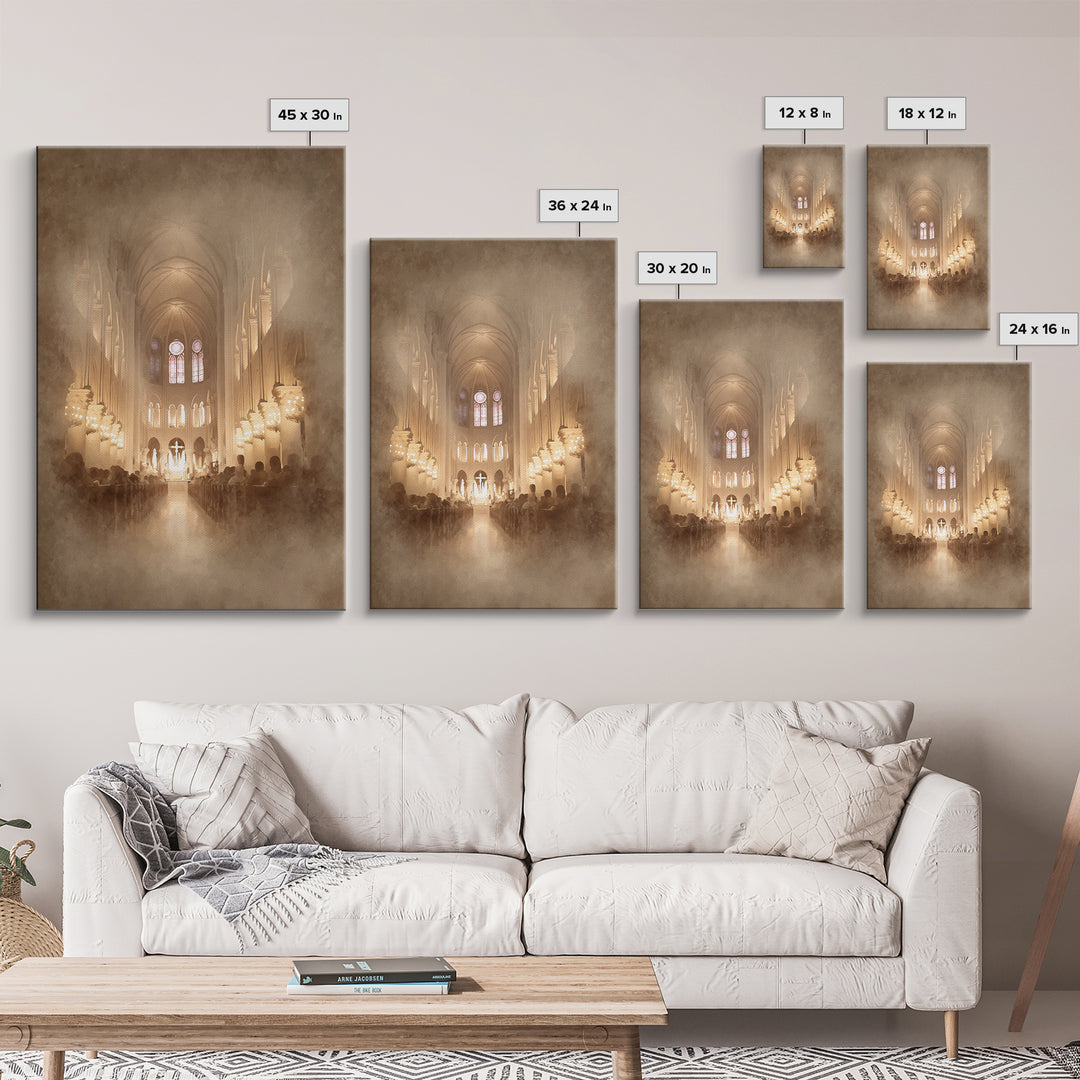Sanctuary Light – Framed Canvas Print – Christian Wall Art – Christian Art Canvas – Jesus Painting – Christmas Art Prints