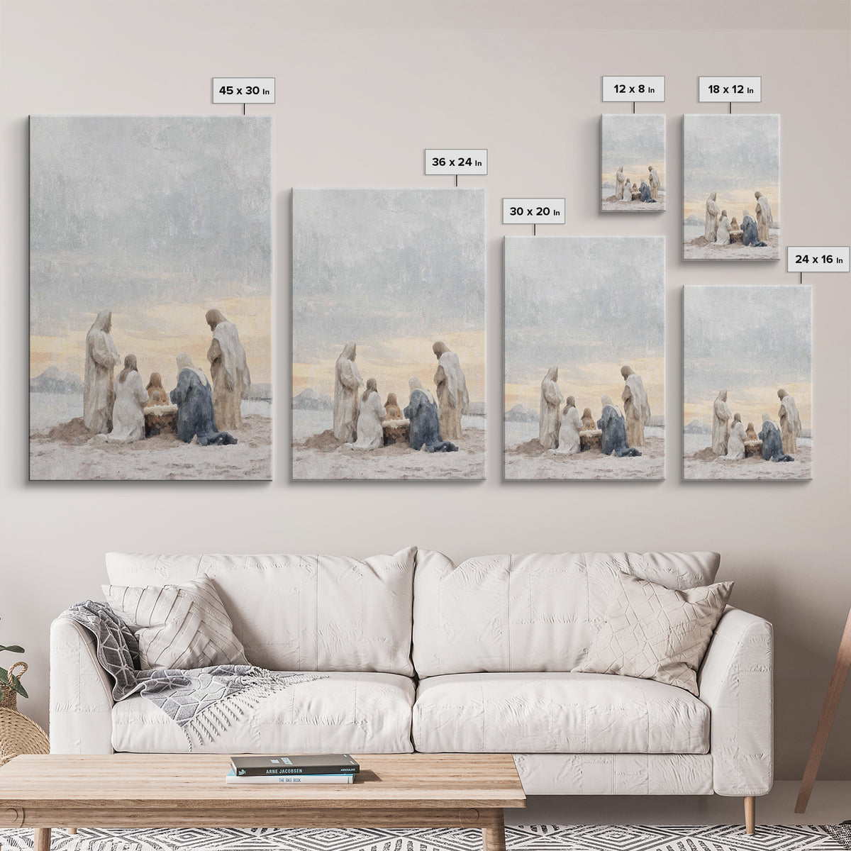 Dawn Of Adoration – Framed Canvas Print – Christian Art Canvas – Christian Art – Jesus Painting – Christian Christmas Art – Christian Wall