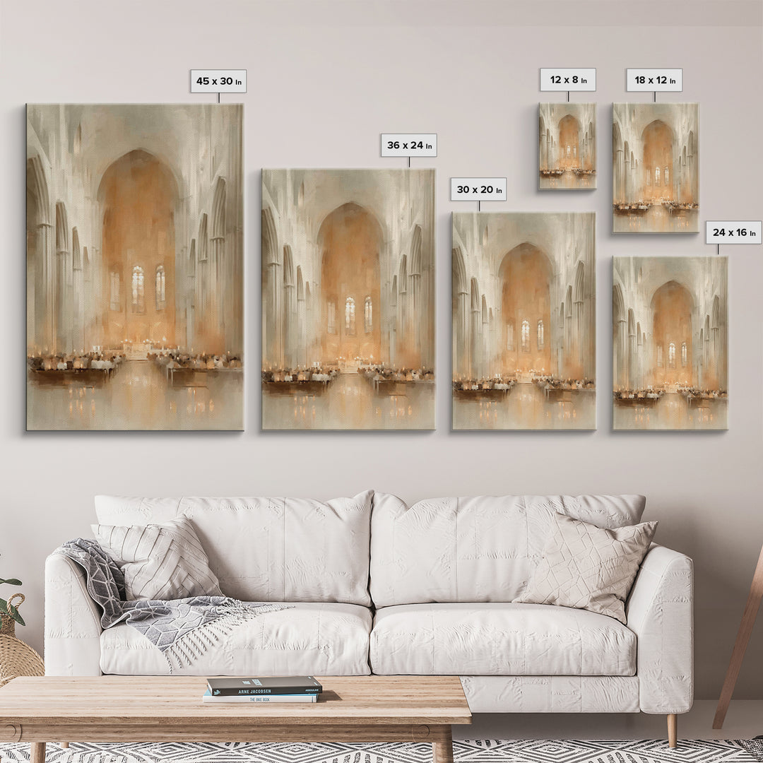 Cathedral Grace – Framed Canvas Print – Christian Art Canvas – Christian Wall Art – Christmas Art Work – Modern Christian Art