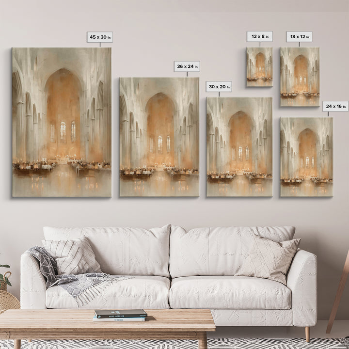 Cathedral Grace – Framed Canvas Print – Christian Art Canvas – Christian Wall Art – Christmas Art Work – Modern Christian Art