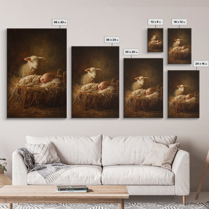 Silent Night Watch – Framed Canvas Print – Christian Christmas Art – Christian Art Canvas – Jesus Painting – Christian Decor For Home – Chr