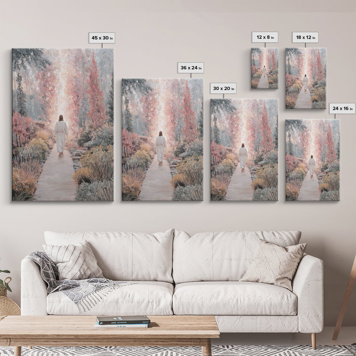 Garden Of Light – Framed Canvas Print – Christian Wall Art – Jesus Painting – Modern Christian Art – Christian Art Canvas – Christian Art G