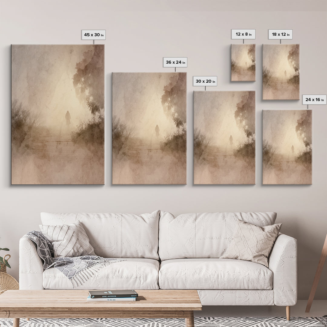 Walk Into Glory – Framed Canvas Print – Christian Art Canvas – Christian Wall Art – Jesus Painting – Subtle Christian Art – Christian Decor