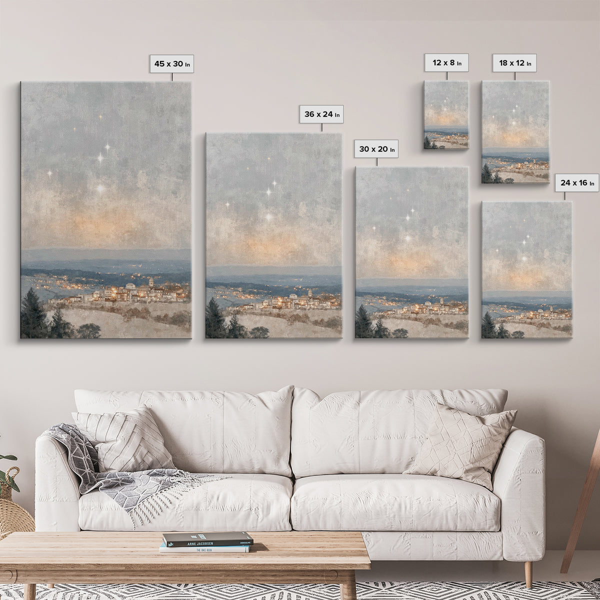 Holy Dawn – Framed Canvas Print – Christian Art Prints – Christmas Canvas Wall Art – Christian Wall Art – Subtle Christian Art