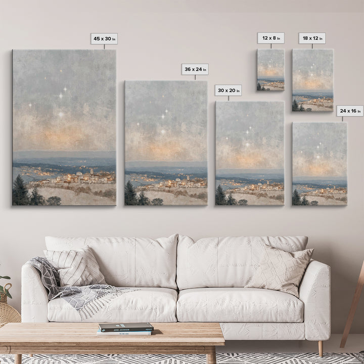 Holy Dawn – Framed Canvas Print – Christian Art Prints – Christmas Canvas Wall Art – Christian Wall Art – Subtle Christian Art