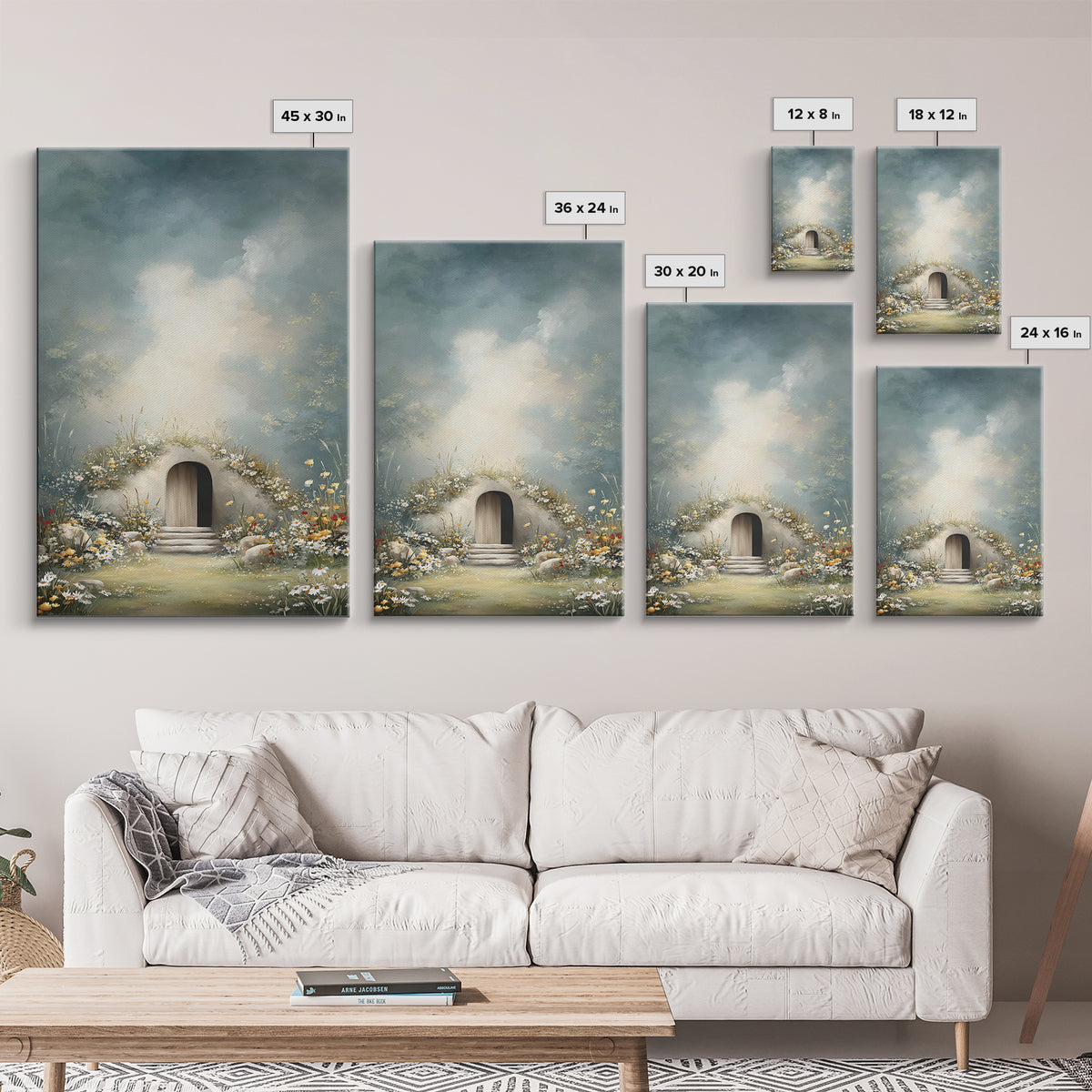 Garden Of Hope | Framed Canvas Print | Christian Art Print | Christian Wall Art | Jesus Painting Canvas | Christian Home Decor
