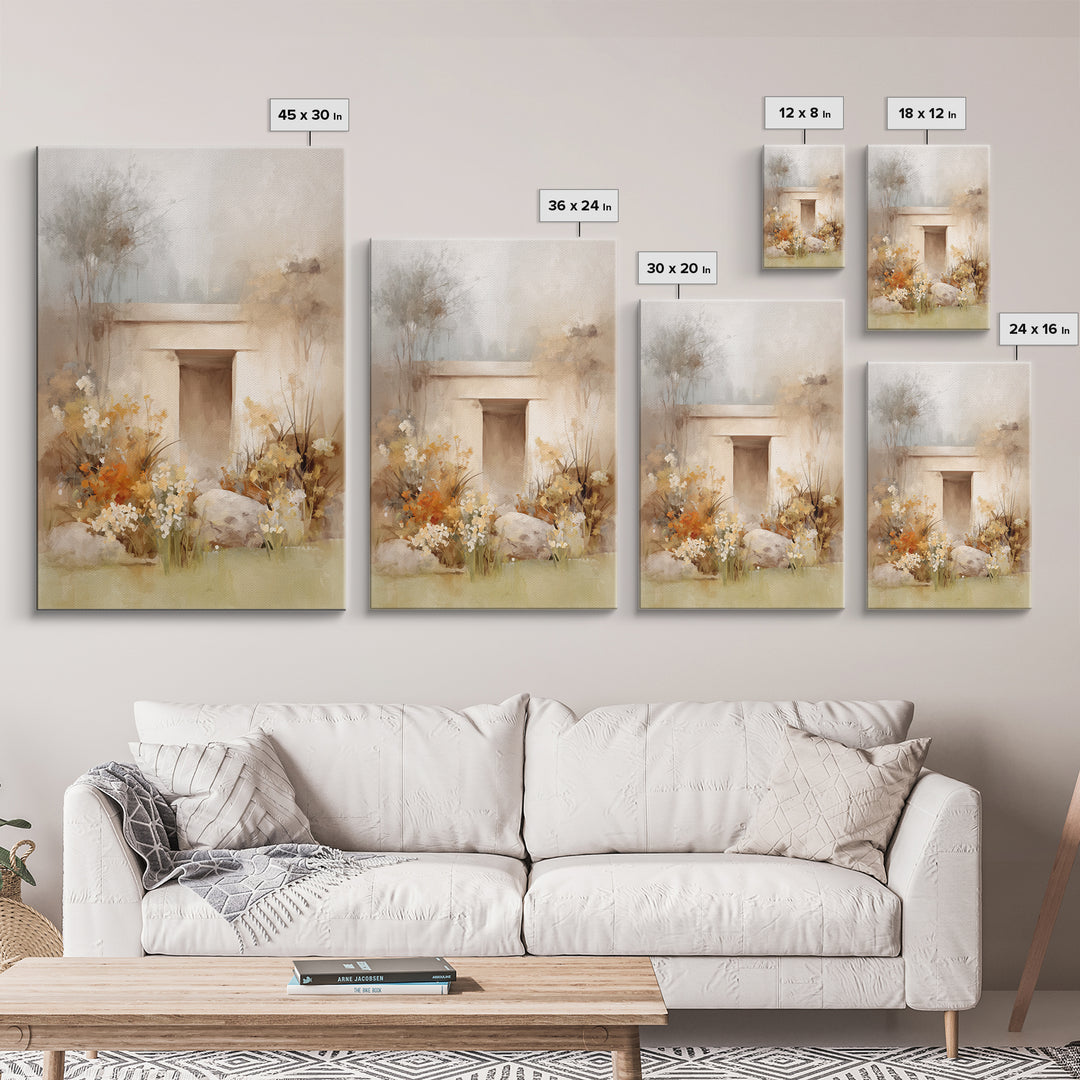 Graceful Stillness – Framed Canvas Print – Christian Art Work – Christian Wall Art – Jesus Painting – Modern Christian Art