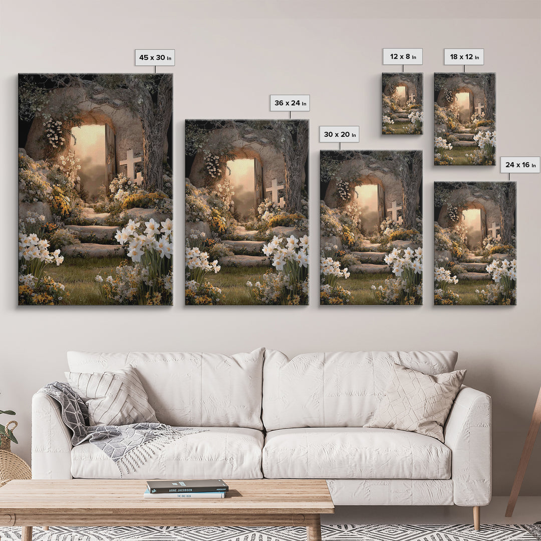 Eternal Promise | Framed Canvas Print | Christian Wall Art | Jesus Painting Canvas | Christian Christmas Art | Christian Decor