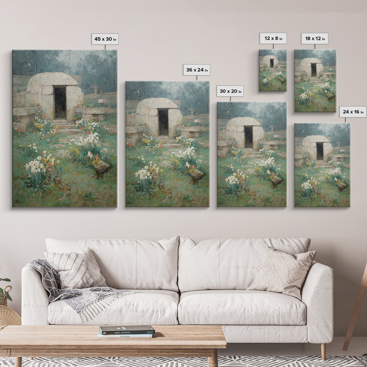 Sanctuary Bloom, Framed Canvas Print, Christian Art Painting, Christian Wall Art, Jesus Canvas Art, Vintage Christian Art