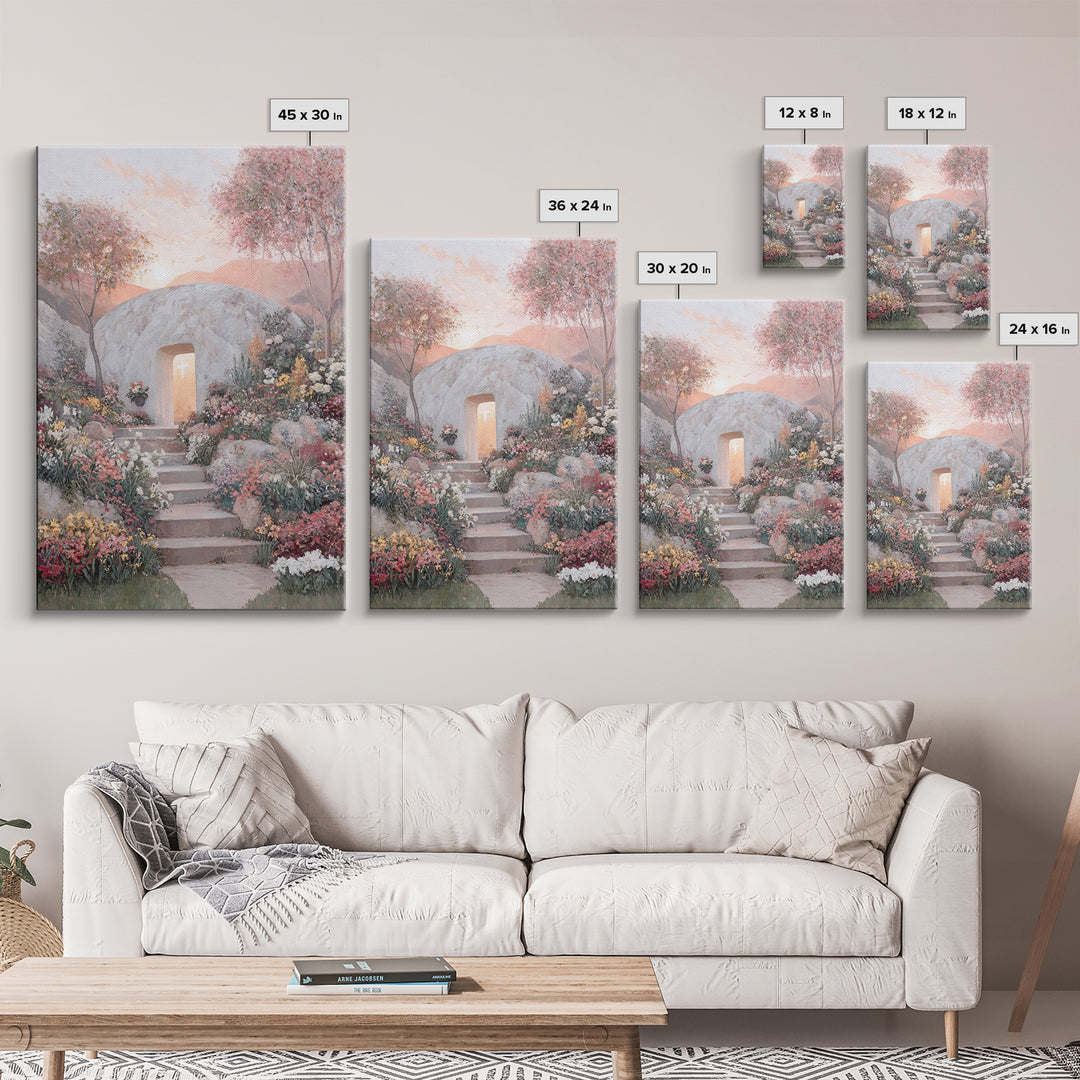 Risen Glory | Framed Canvas Print | Christian Wall Art | Jesus Painting | Christian Art Print | Christian Easter Art