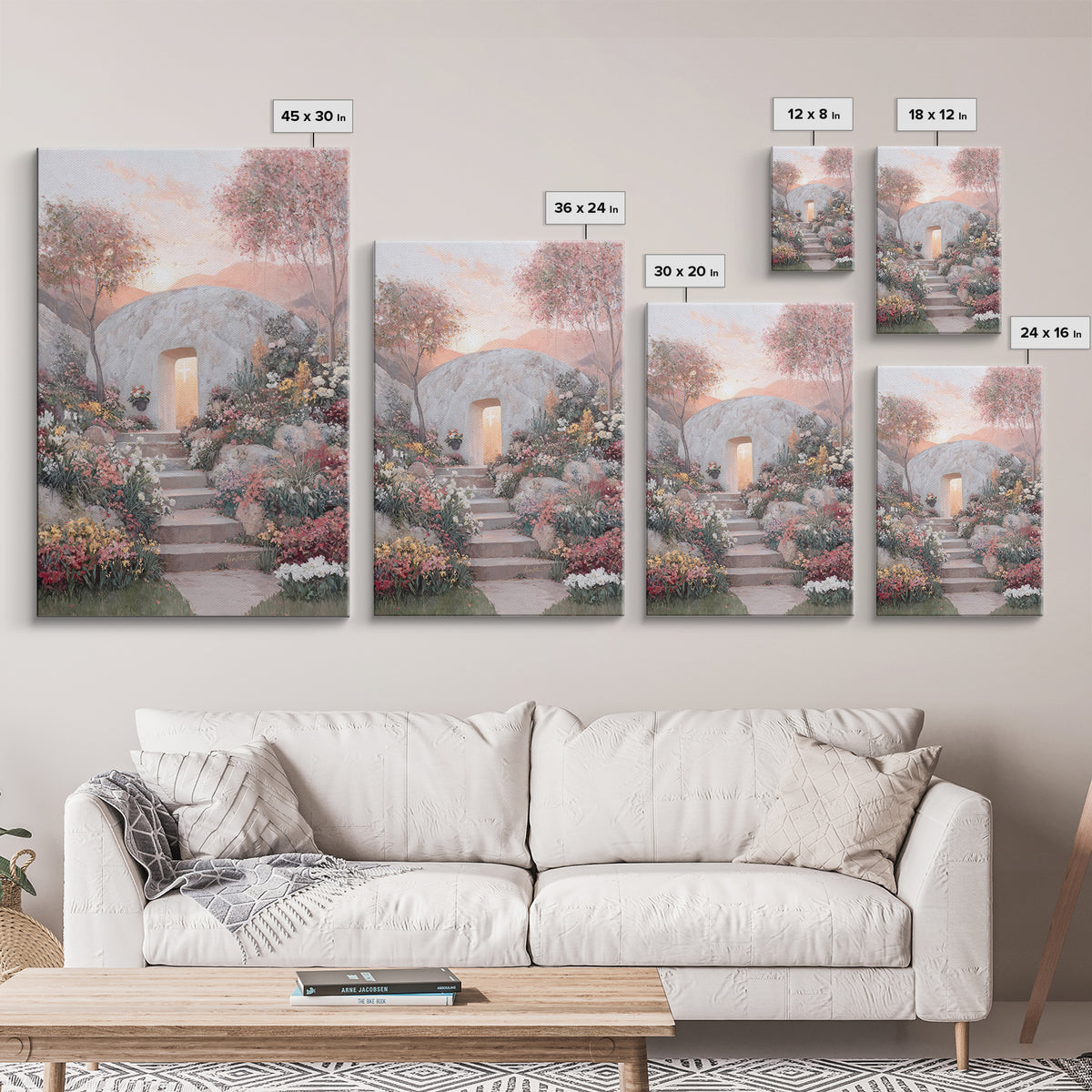 Risen Glory | Framed Canvas Print | Christian Wall Art | Jesus Painting | Christian Art Print | Christian Easter Art
