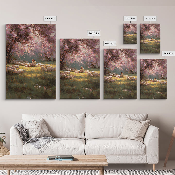 Garden Prayer – Framed Canvas Print – Christian Wall Art – Christian Art Canvas – Jesus Painting – Large Christian Art