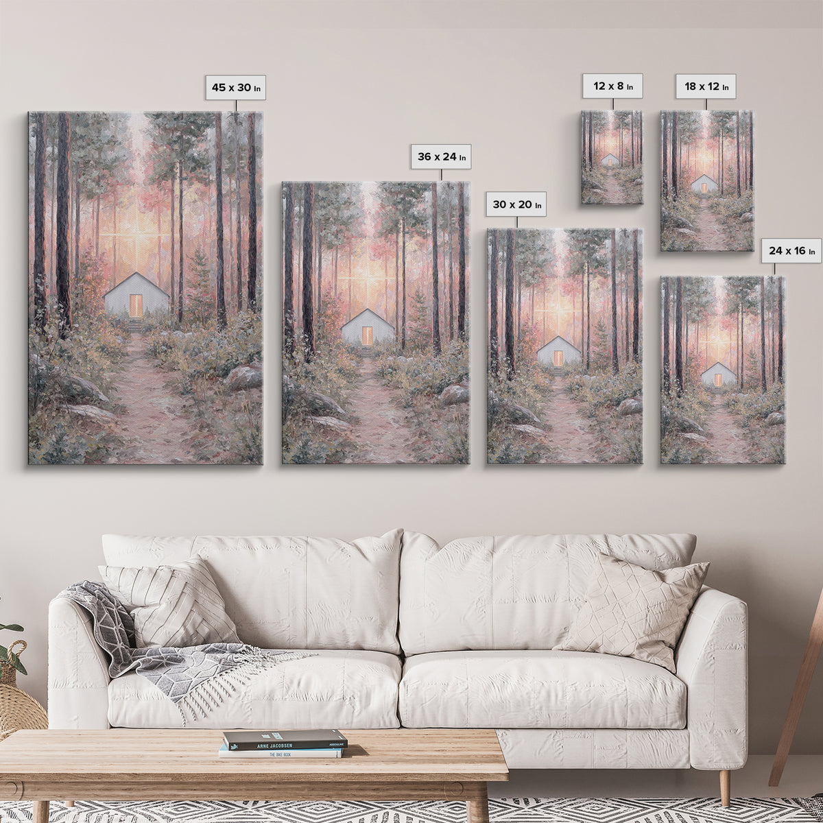 The Forest Chapel – Framed Canvas Print – Christian Wall Art – Christian Art Canvas – Subtle Christian Art – Christian Decor – Christmas Ar