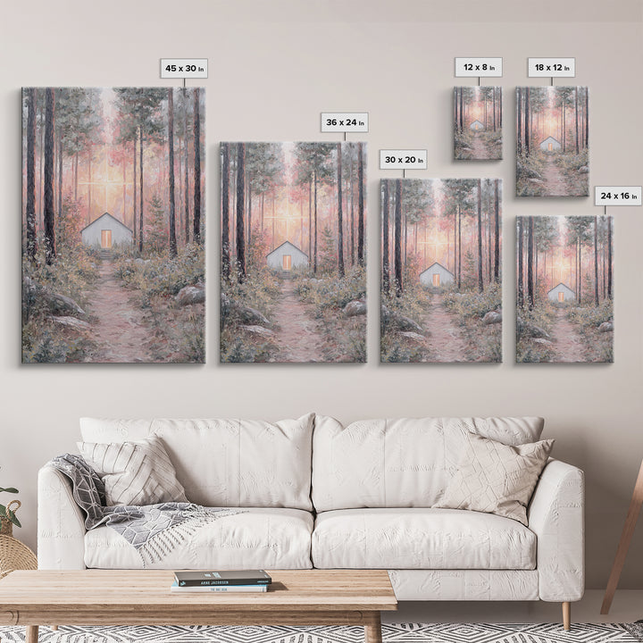 The Forest Chapel – Framed Canvas Print – Christian Wall Art – Christian Art Canvas – Subtle Christian Art – Christian Decor – Christmas Ar