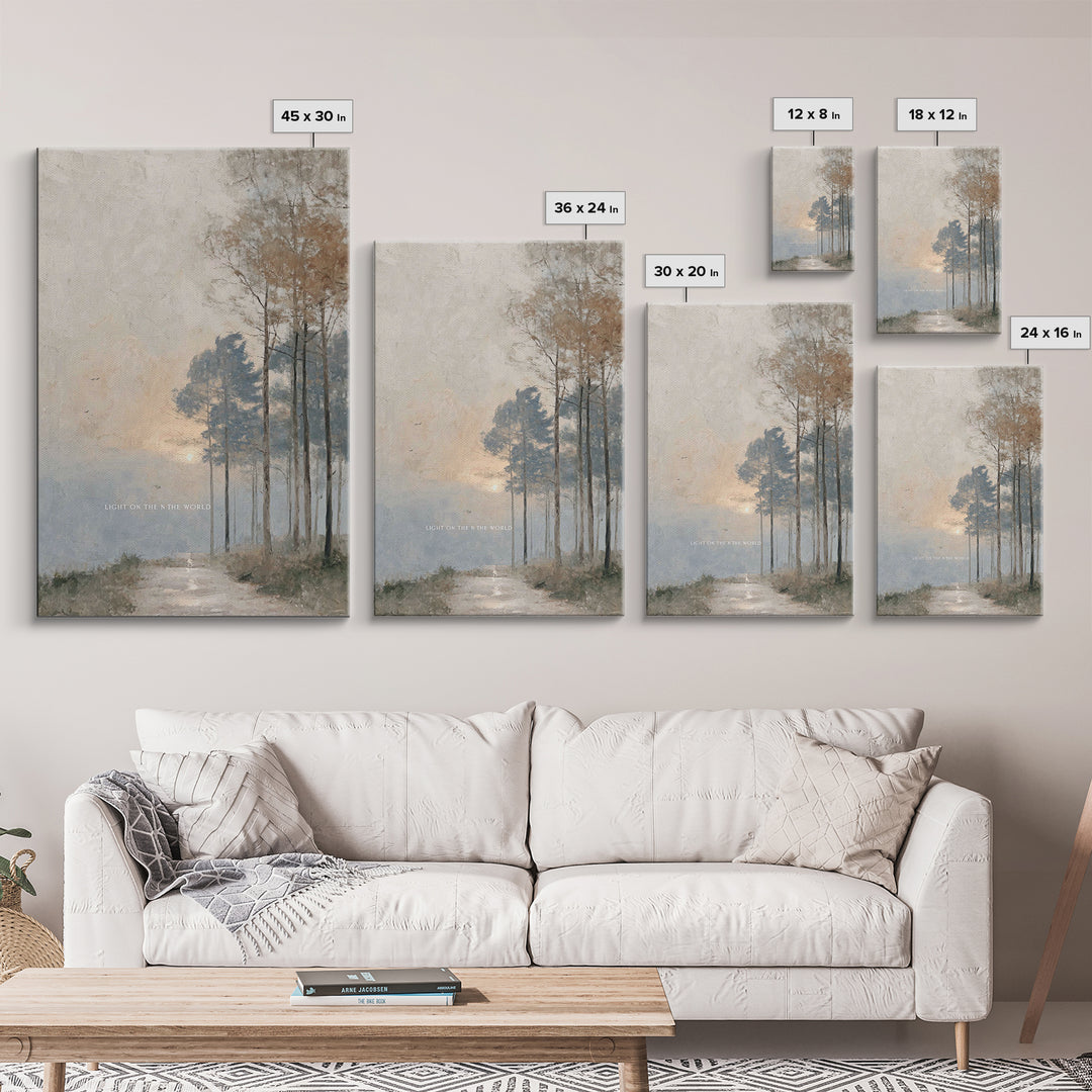 Dawn Of Hope – Framed Canvas Print – Christian Wall Art – Subtle Christian Art – Christian Art Canvas – Minimalist Christian Art – Christia
