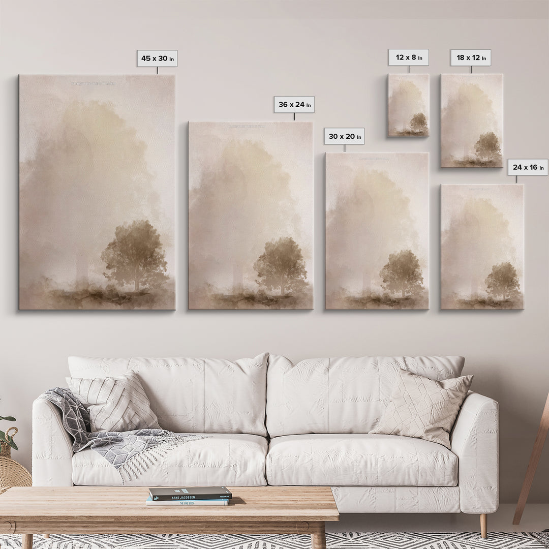 Eternal Light Tree – Framed Canvas Print – Christian Art Canvas – Christian Wall Art – Subtle Christian Art – Christian Art Work – Christia