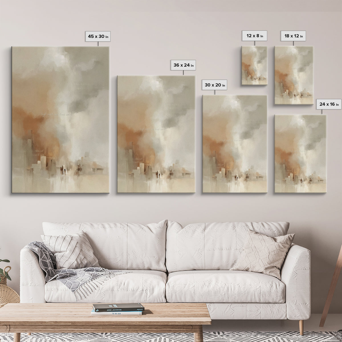 City Of Mercy | Framed Canvas Print | Christian Wall Art | Abstract Christian Art | Christian Art Canvas | Christian Decor | Modern Christi