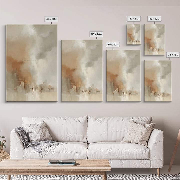 City Of Mercy | Framed Canvas Print | Christian Wall Art | Abstract Christian Art | Christian Art Canvas | Christian Decor | Modern Christi