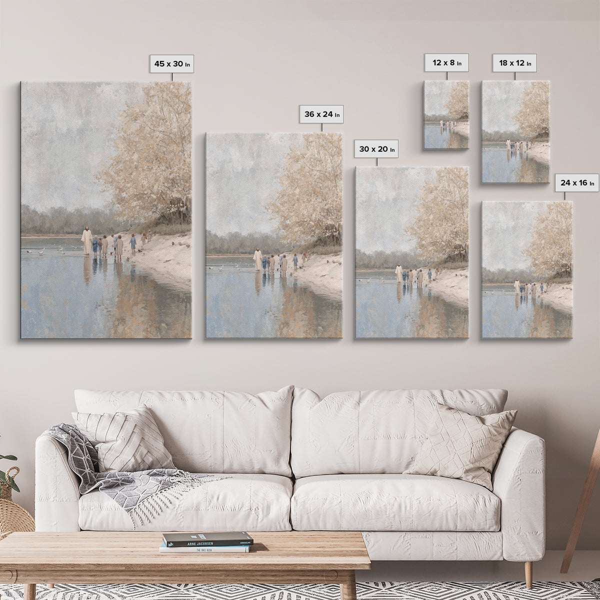 River Of Hope – Framed Canvas Print – Jesus Art Print – Christian Wall Art – Christian Art Canvas – Christian Decor – Modern Christian Pain