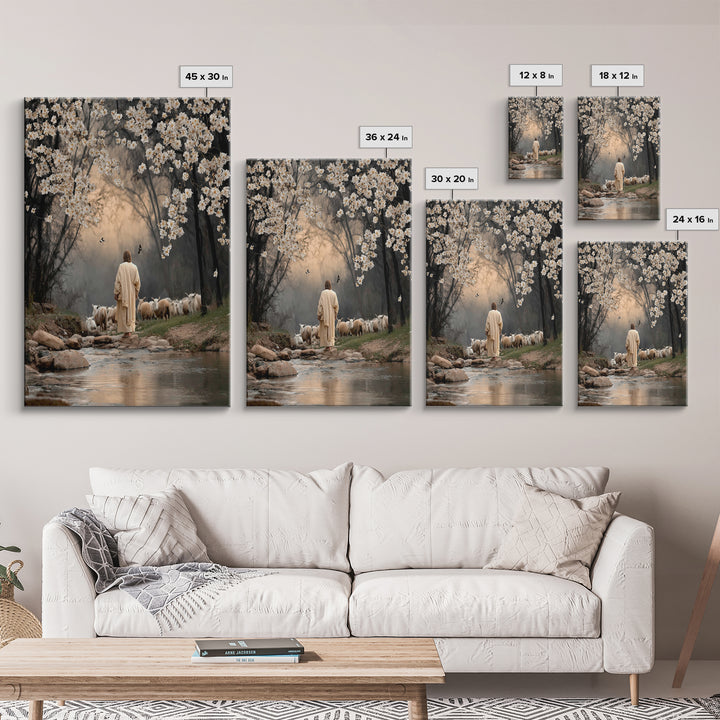 Divine Blossom Path, Framed Canvas Print, Christian Art Canvas, Christian Wall Art, Moody Christian Art, Christian Decor, Christian Gift