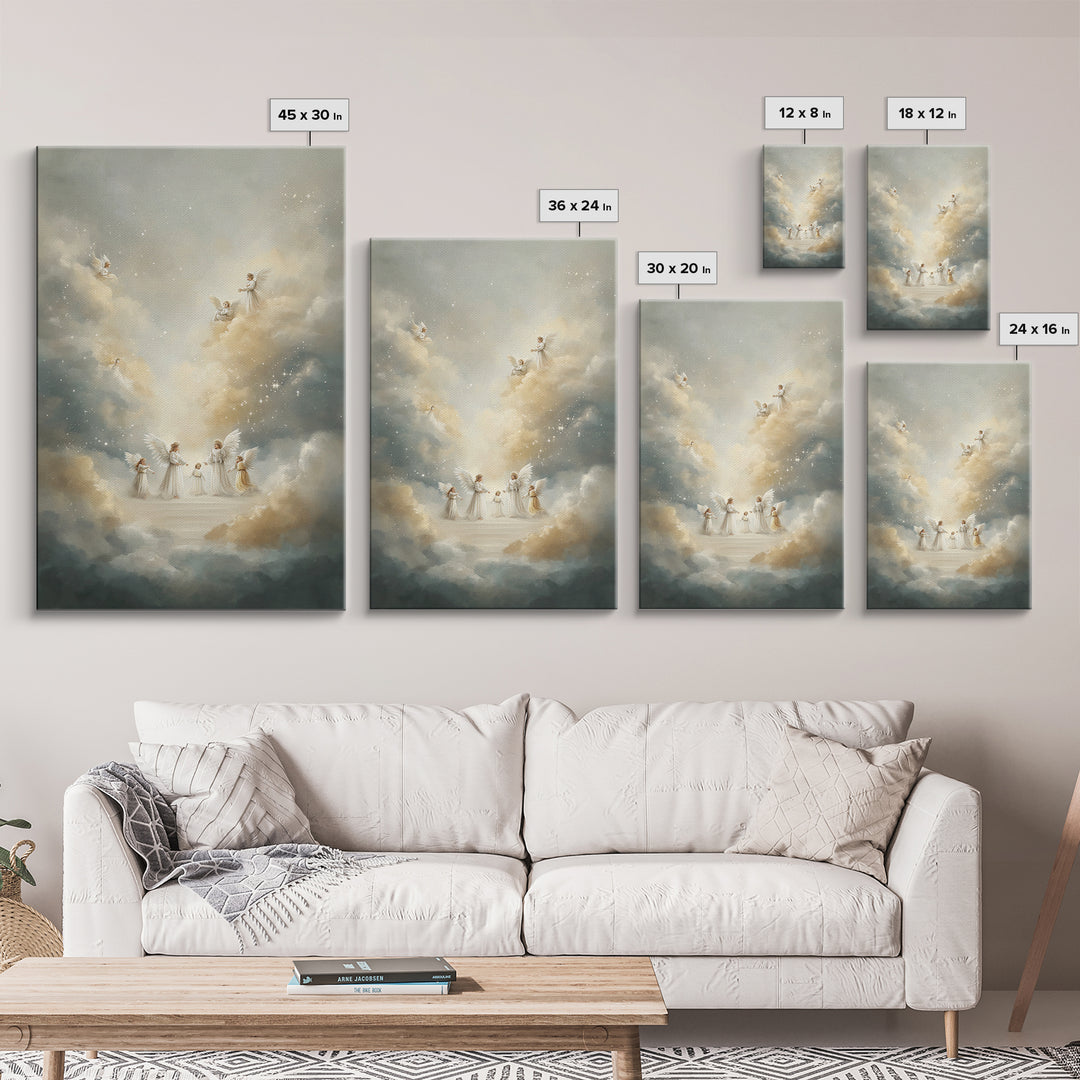 Midnight Bethlehem – Framed Canvas Print – Christian Christmas Art – Christmas Canvas Wall Art – Christian Art Work – Moody Christmas Art