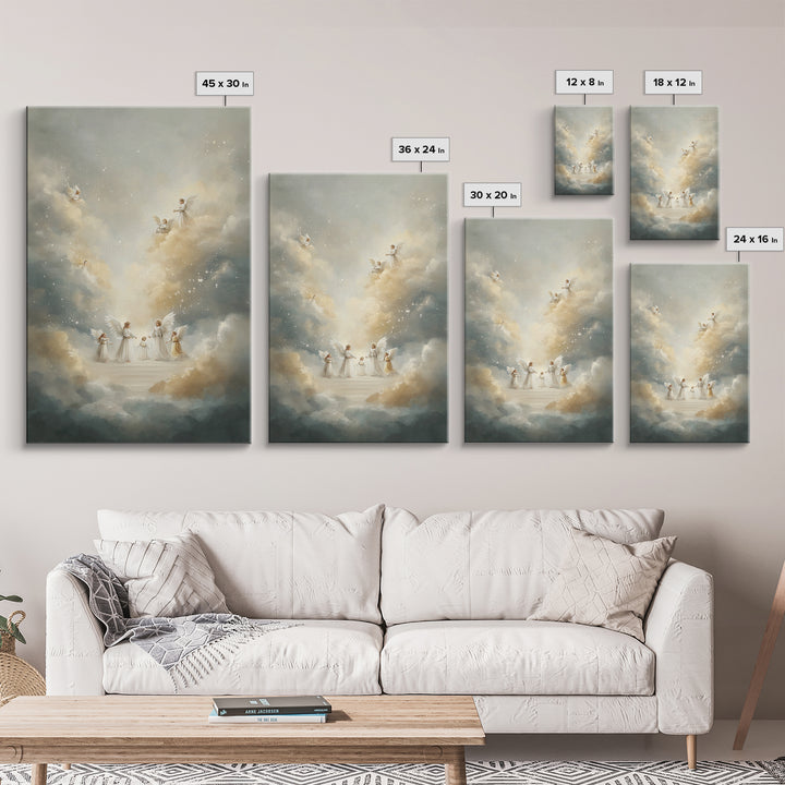 Midnight Bethlehem – Framed Canvas Print – Christian Christmas Art – Christmas Canvas Wall Art – Christian Art Work – Moody Christmas Art