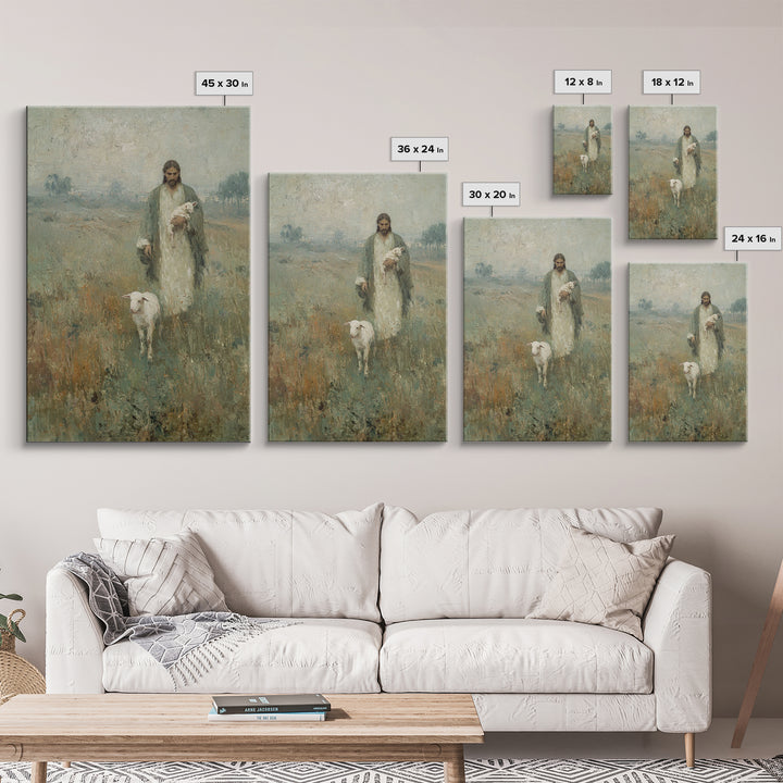 Fields Of Mercy | Framed Canvas Print | Christian Art Canvas | Jesus Painting | Christian Art | Christian Gift | Vintage Christian Art