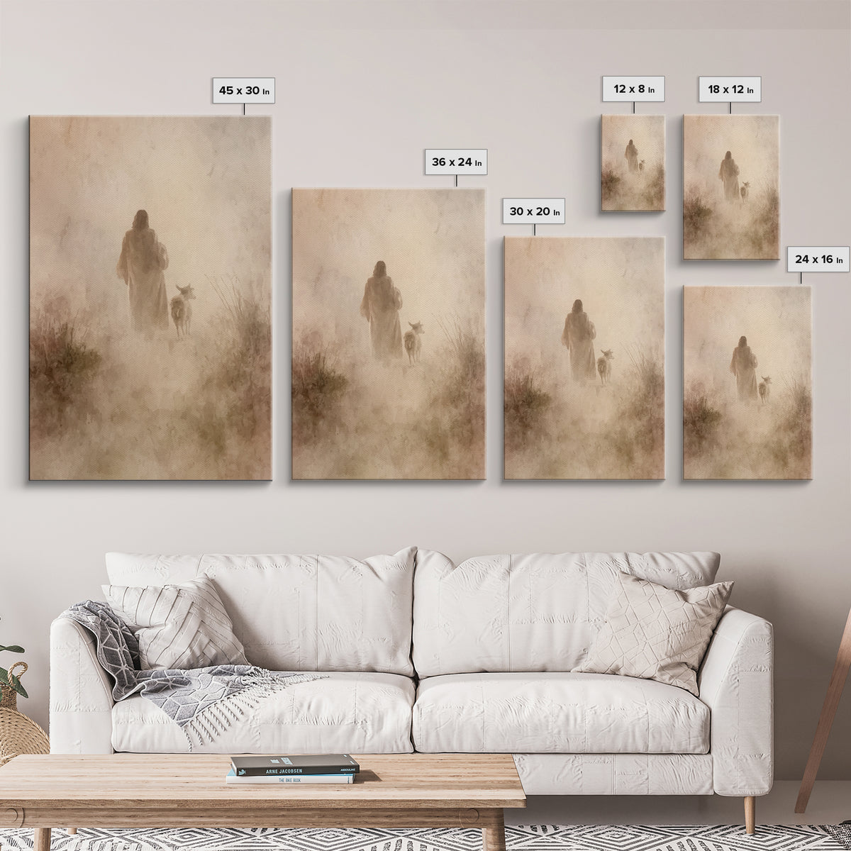Peaceful Path | Framed Canvas Print | Christian Wall Art | Jesus Canvas Art | Christian Art Print | Subtle Christian Art