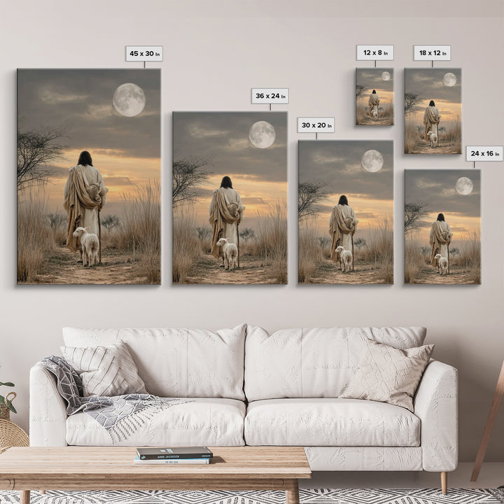 Sacred Stillness | Framed Canvas Print | Christian Art Print | Jesus Painting | Modern Christian Art | Christian Decor