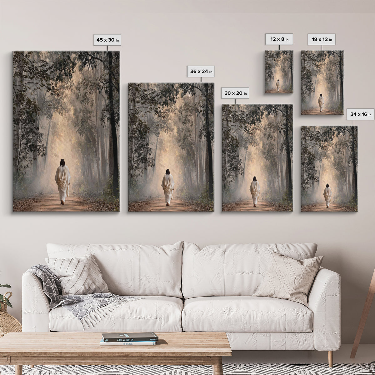 Forest Of Hope | Framed Canvas Print | Christian Wall Art | Jesus Painting | Christian Art Canvas | Modern Christian Painting