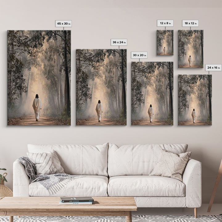 Forest Of Hope | Framed Canvas Print | Christian Wall Art | Jesus Painting | Christian Art Canvas | Modern Christian Painting