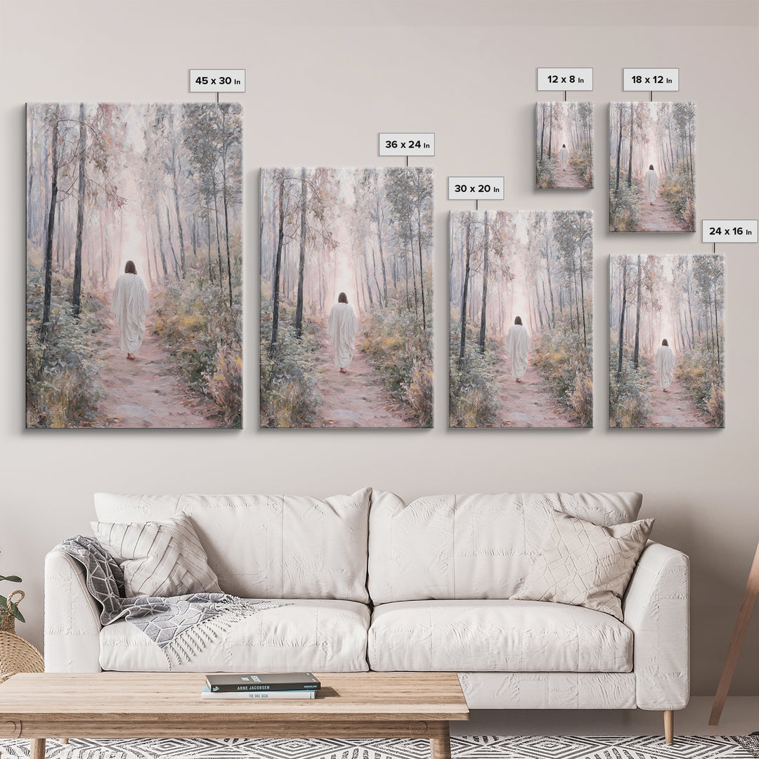 Path Of Grace – Framed Canvas Print – Christian Wall Art – Christian Art Print – Jesus Painting – Modern Christian Art – Christian Gift