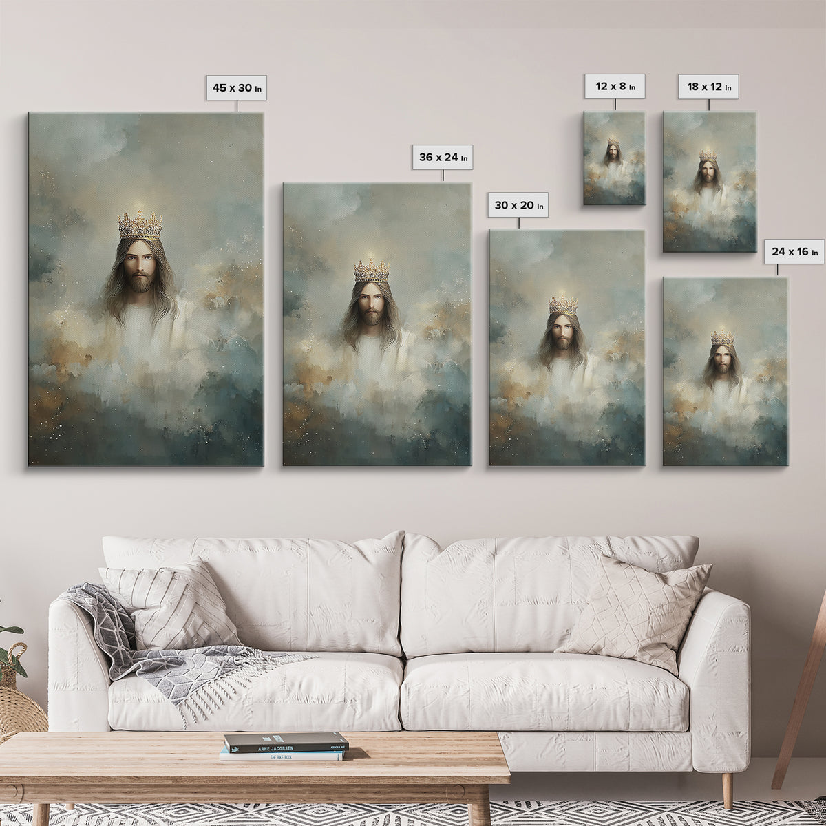 Crowned Glory – Framed Canvas Print – Jesus Art Print – Christian Wall Art – Christian Art Canvas – Christian Art – Unique Christian Art