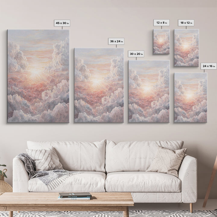 Heavenly Dawn – Framed Canvas Print – Christian Wall Art – Christian Art Canvas – Abstract Christian Art – Christian Decor – Modern Christi