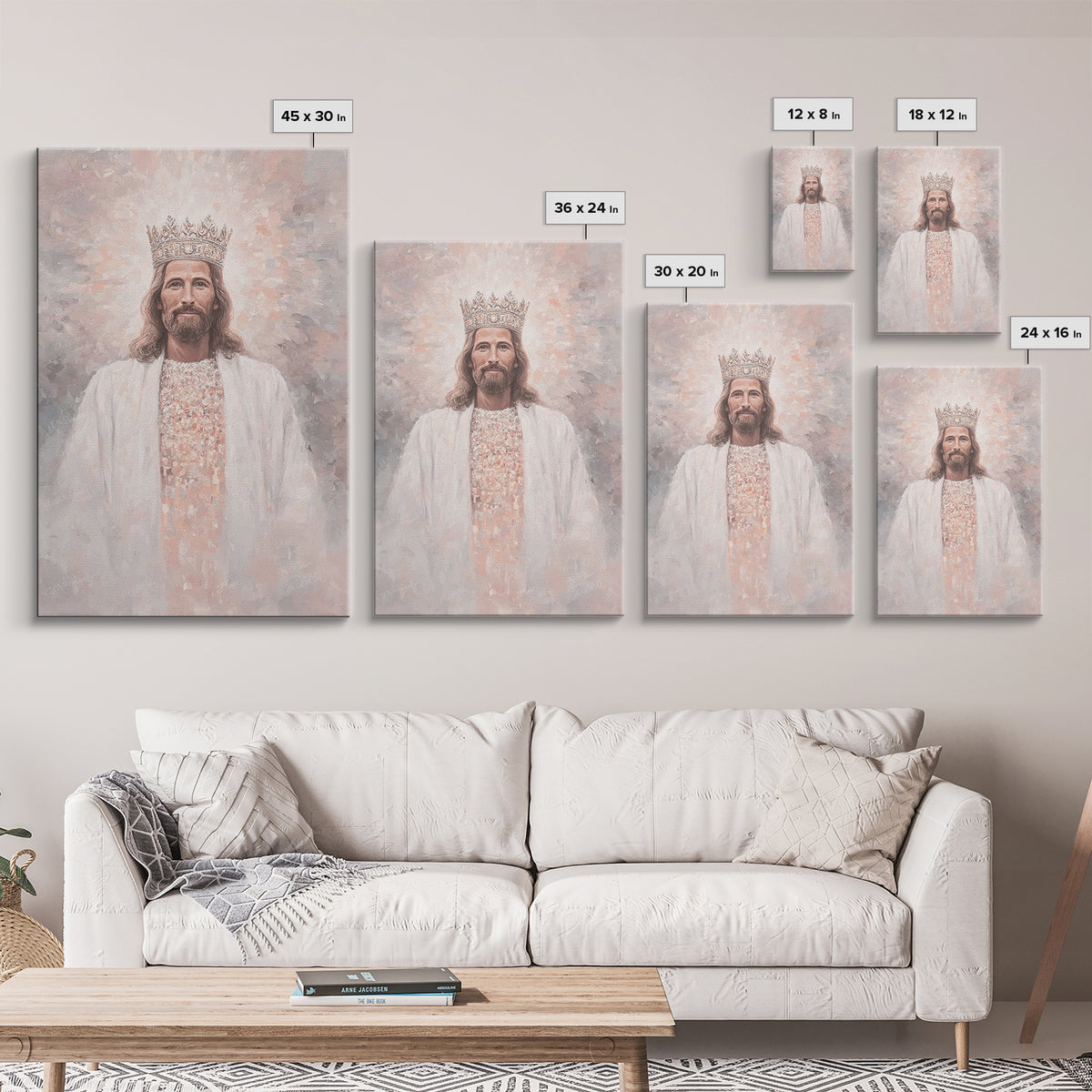 King Of Heaven – Framed Canvas Print – Christian Art Painting – Jesus Painting – Christian Wall Art – Framed Christian Art – Christian Chri