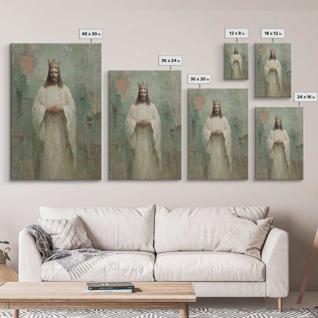 Night Of Majesty - Framed Canvas Print - Christian Art Canvas - Christian Wall Art - Jesus Painting - Christian Christmas Art - Christian G