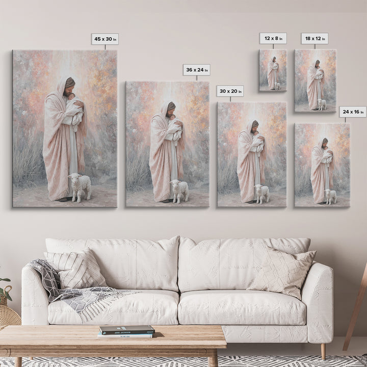 Humble Nativity Grace - Framed Canvas Print - Christian Art Canvas - Christmas Art - Christian Wall Art - Christian Decor - Christian Gifts