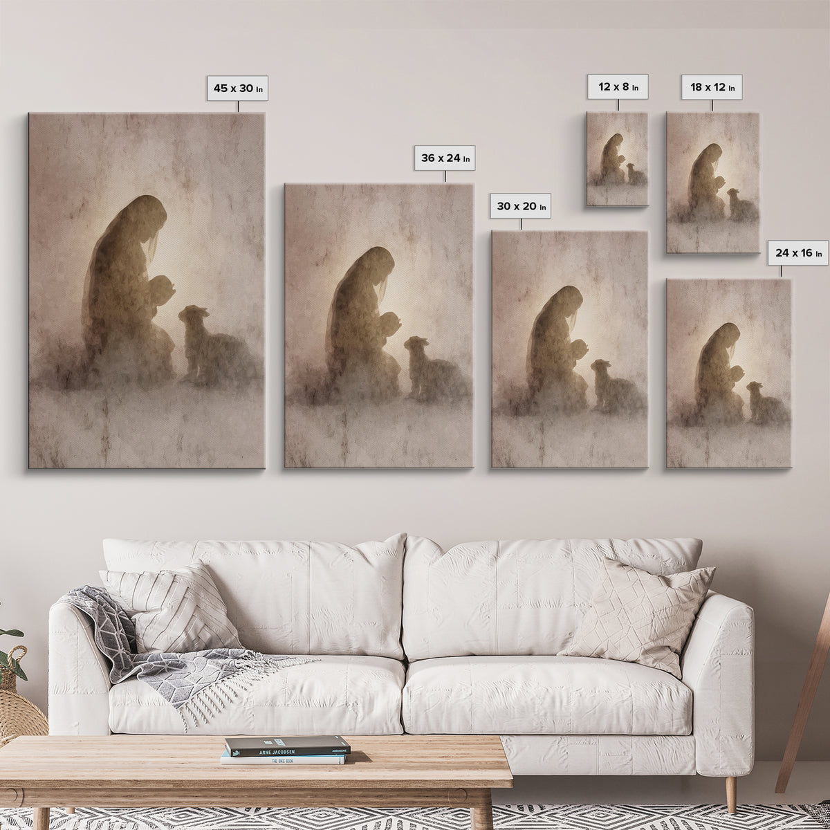 Silent Holy Moment - Framed Canvas Print - Christian Art Canvas - Christian Wall Art - Christian Christmas Art - Christian Gifts - Jesus Pa