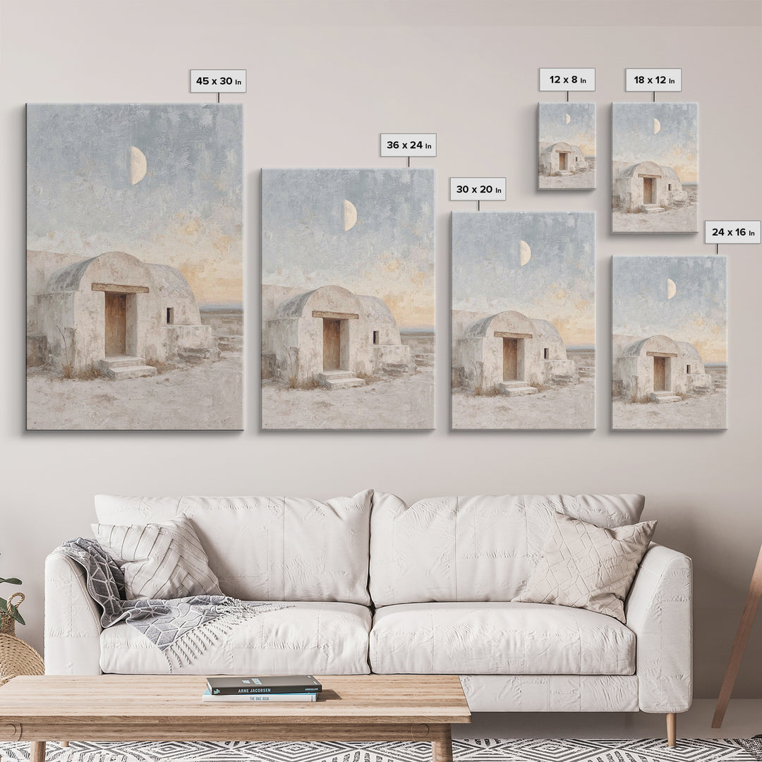Desert Dwelling Hope, Framed Canvas Print, Christmas Art, Christian Wall Art, Christian Art Canvas, Christian Christmas Art, Christian Gift