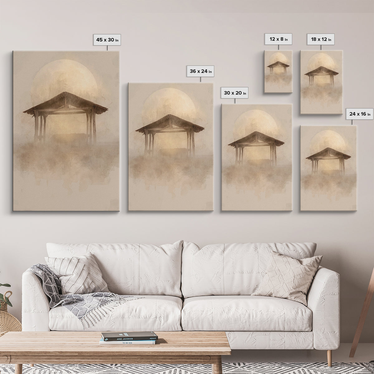 Sacred Stable Glow – Framed Canvas Print – Christian Wall Art – Christian Art Canvas – Christmas Art – Christian Christmas Decor – Faith Ar