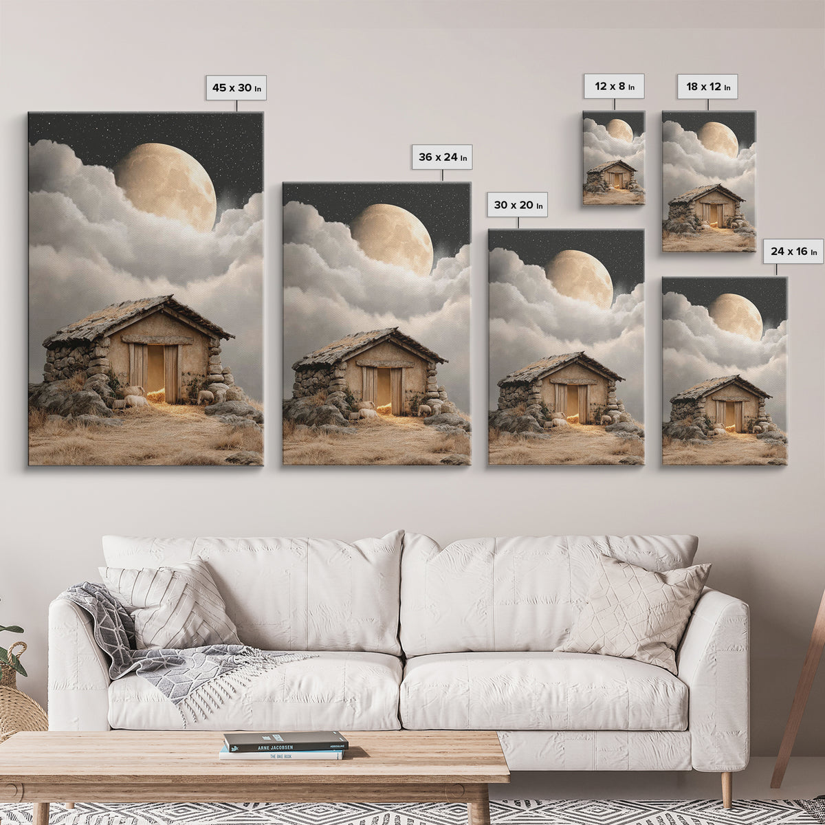 Heavenly Shelter Peace | Framed Canvas Print | Christmas Art | Christian Art Canvas | Christian Wall Art | Christian Decorations | Faith Ar