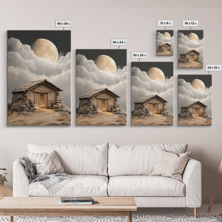 Heavenly Shelter Peace | Framed Canvas Print | Christmas Art | Christian Art Canvas | Christian Wall Art | Christian Decorations | Faith Ar