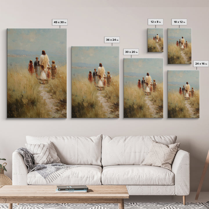 Hillside Light | Framed Canvas Print | Christian Art Canvas | Jesus Painting | Christian Wall Art | Christian Christmas Art | Christian Dec