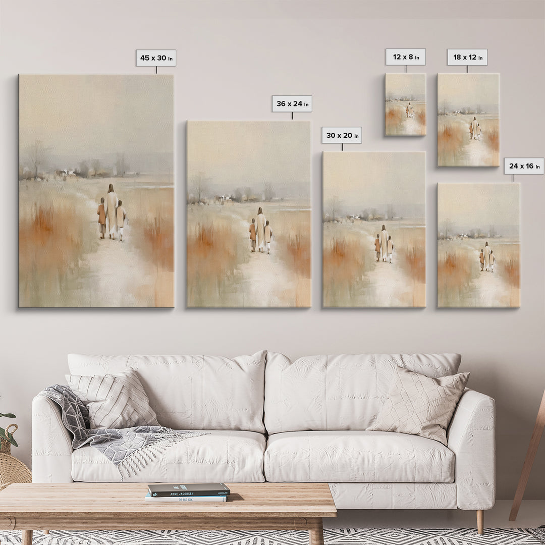 Valley Of Calm, Framed Canvas Print, Christian Art Canvas, Jesus Painting, Christian Wall Art, Christian Gift, Christian Christmas Art