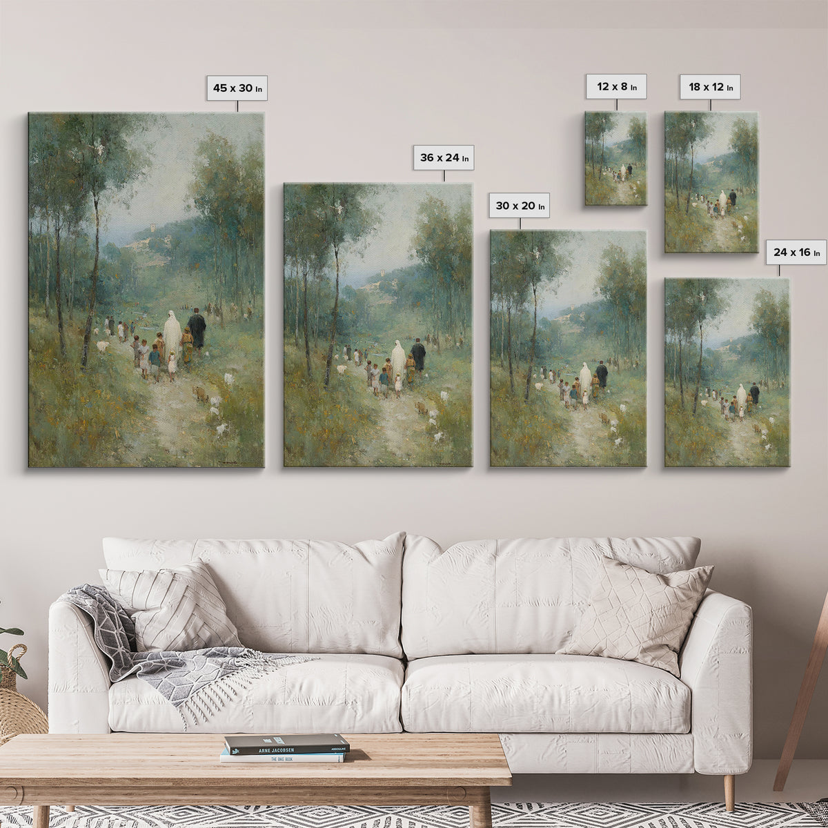 Gathering Of Grace | Framed Canvas Print | Christian Wall Art | Christian Art Canvas | Jesus Painting | Christian Decor | Christmas Art