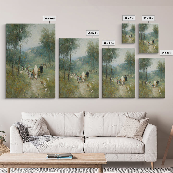 Gathering Of Grace | Framed Canvas Print | Christian Wall Art | Christian Art Canvas | Jesus Painting | Christian Decor | Christmas Art