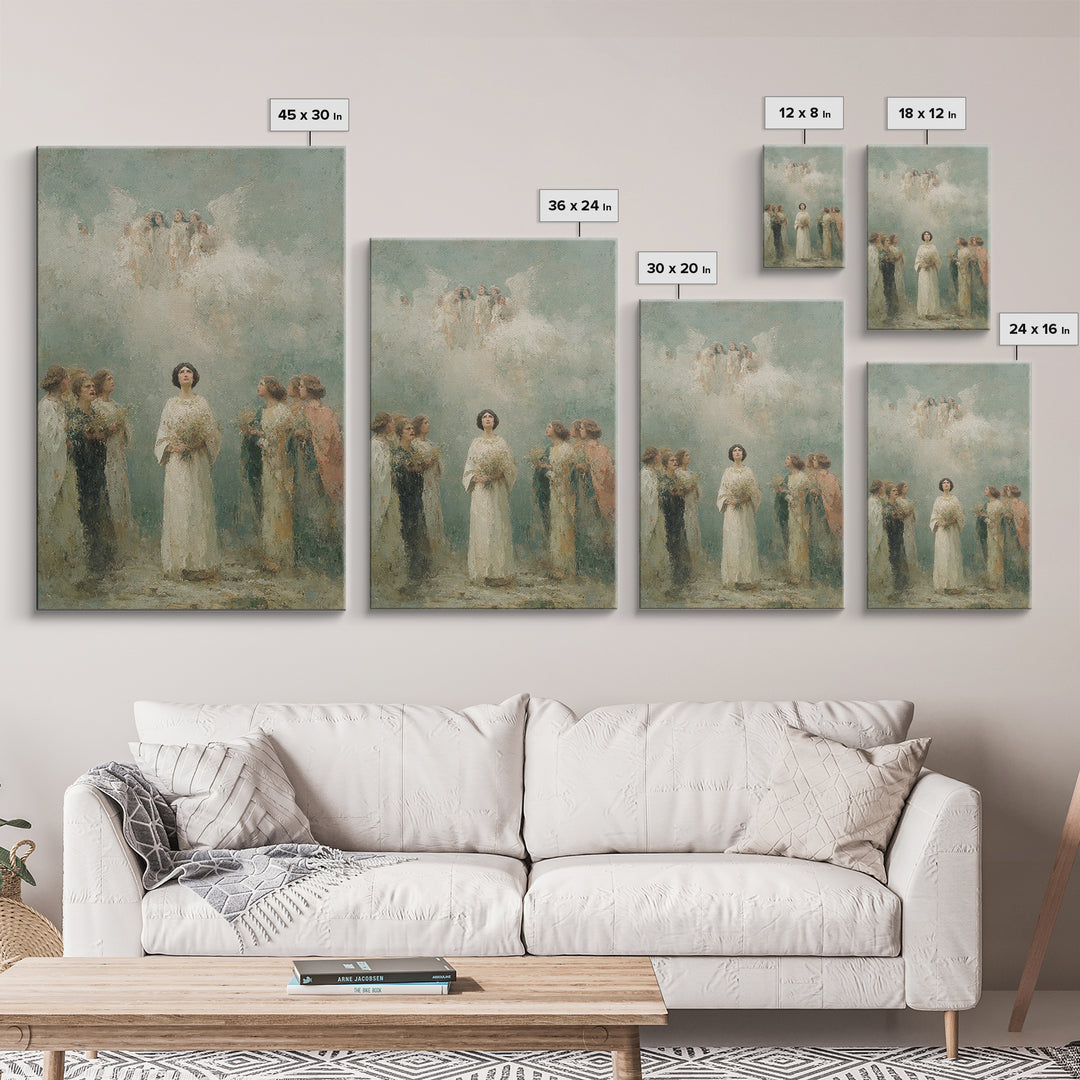 Angelic Chorus – Framed Canvas Print – Christian Art Canvas – Christian Paintings – Christian Wall Art – Christian Christmas Art – Framed C