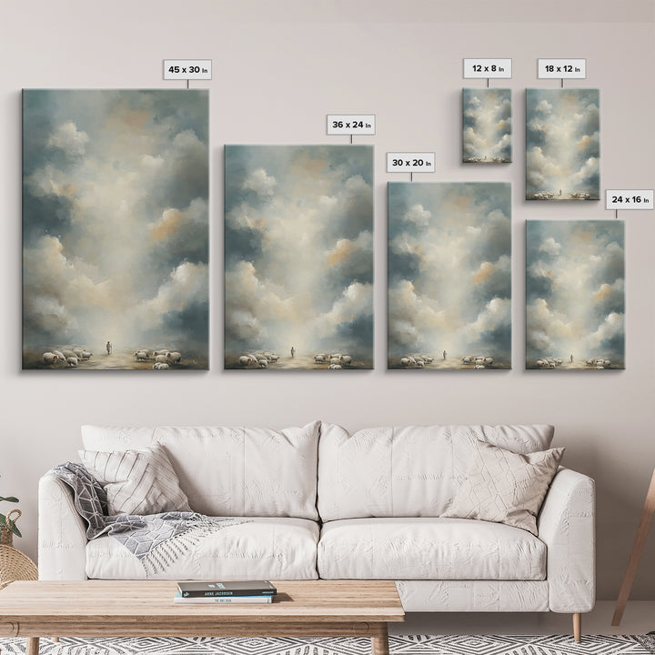 Clouds Of Promise – Framed Canvas Print – Christian Art Canvas – Christian Wall Art – Large Christian Art – Subtle Christian Art – Christia